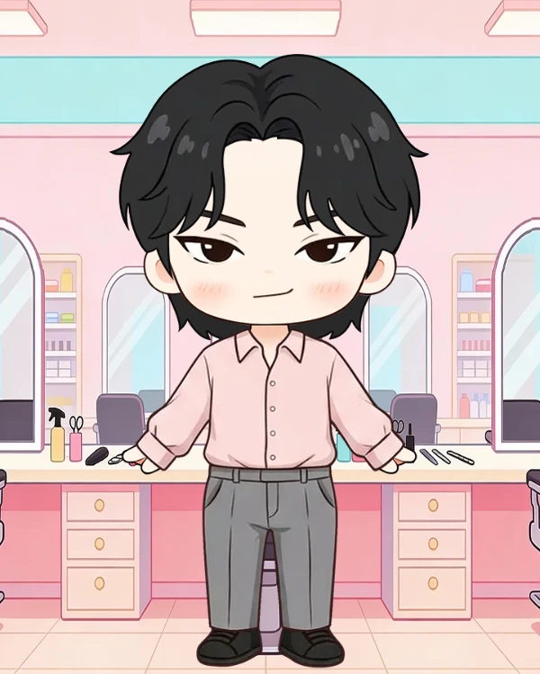 댄디한 가르마 펌 남돌 데일리룩 코디