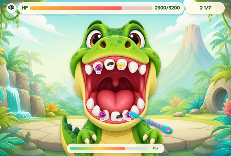 Brush T-Rex's Teeth