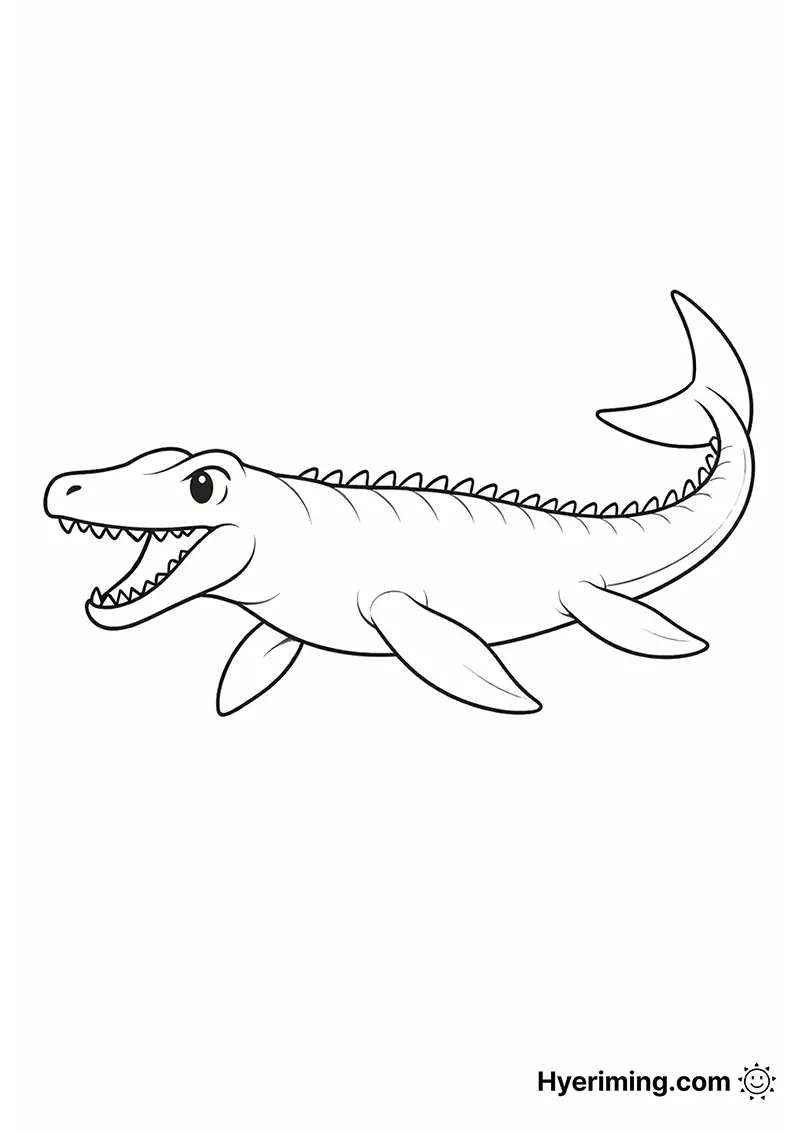 Dinosaur Mosasaurus Coloring
