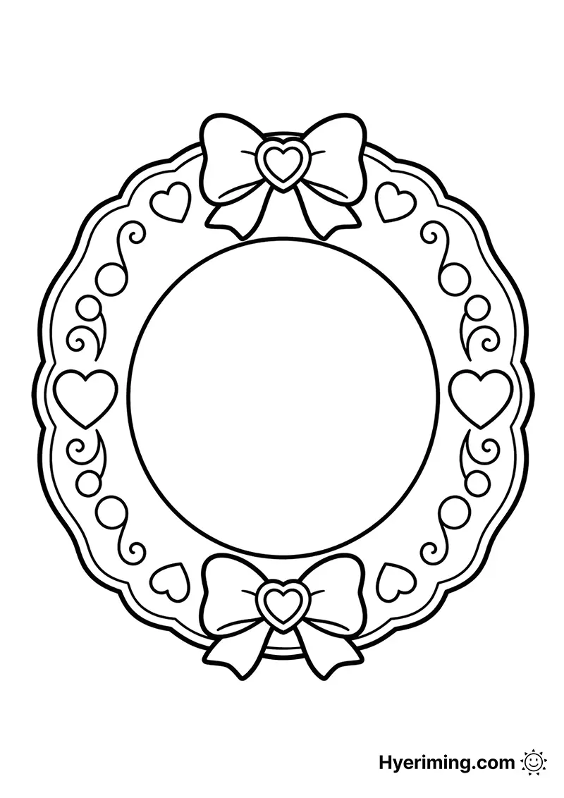 Tea party plate coloring page printable for kids