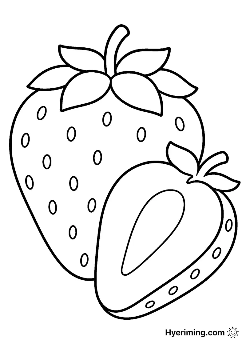 무료 색칠공부 🍓 딸기 과일 색칠 프린트