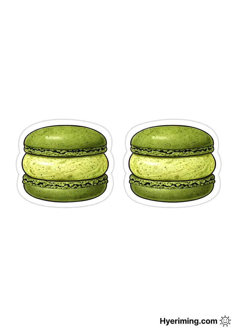Matcha Macaron Paper Squishy