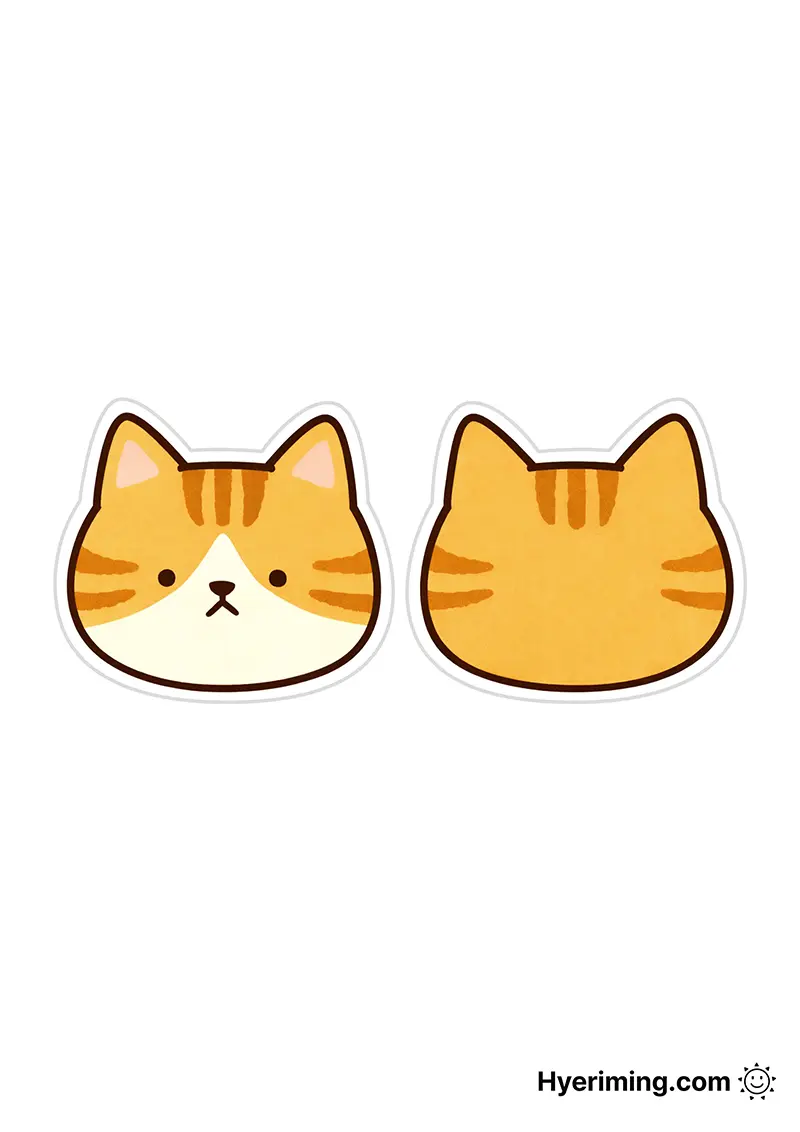 치즈냥이 고양이 얼굴 종이 스퀴시