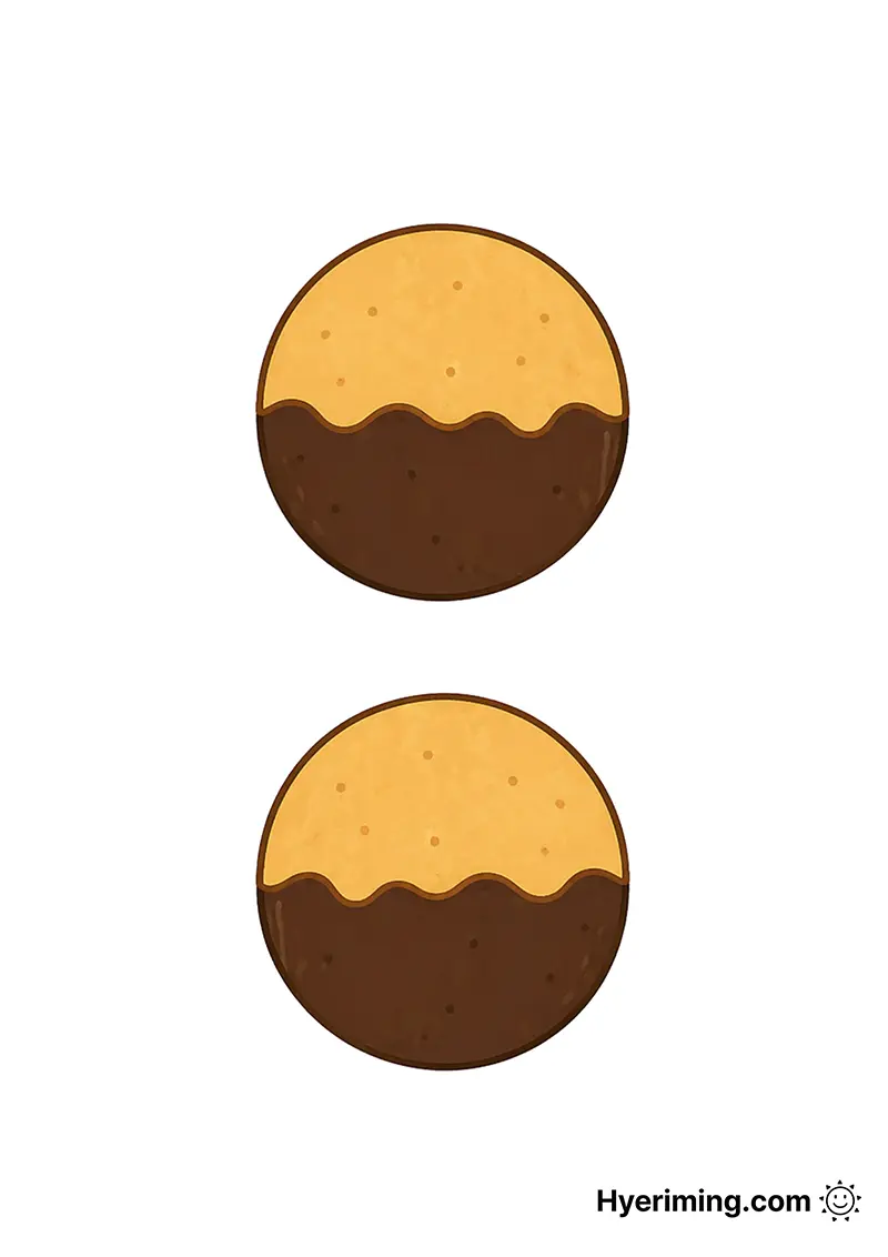 무료 종이스퀴시 도안 🍪 반반 초코 쿠키 만들기 프린트 디저트 놀이