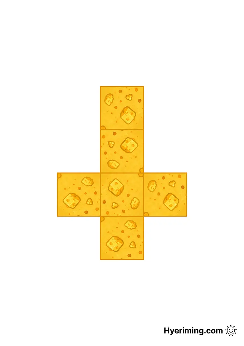 Cheese chewy cookie paper squishy printable for kids