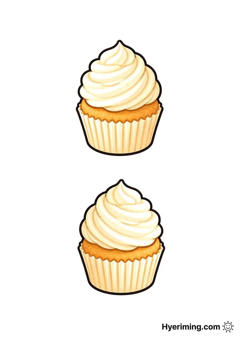 Vanilla cupcake paper squishy free printable