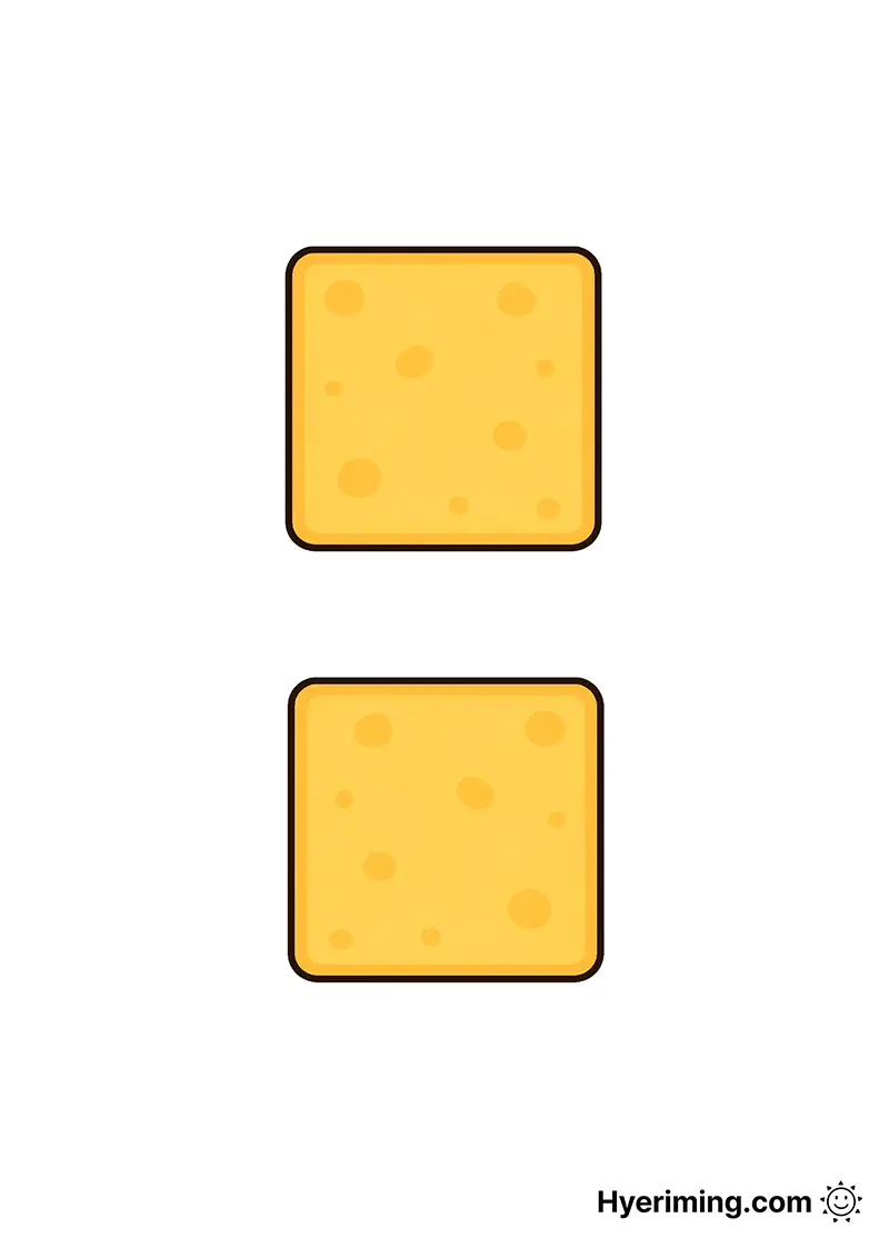 무료 종이스퀴시 도안 🧀 치즈 프린트 음식 재료 놀이