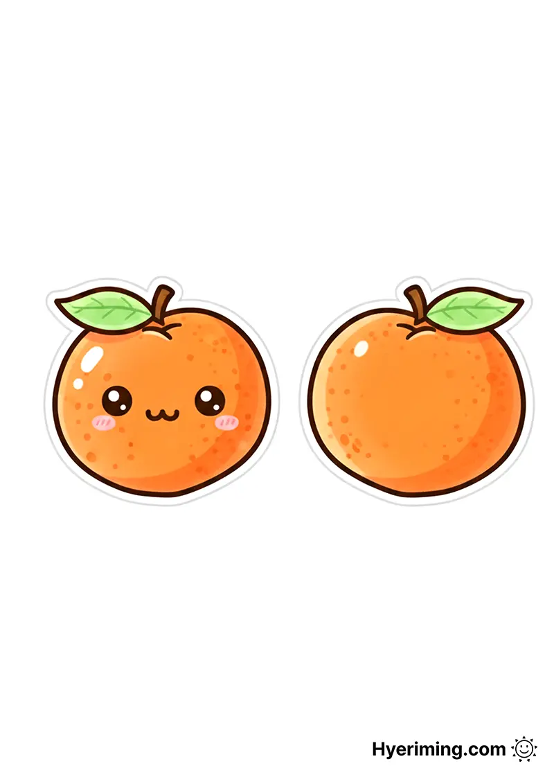 무료 종이스퀴시 도안 🍊 오렌지 과일 프린트