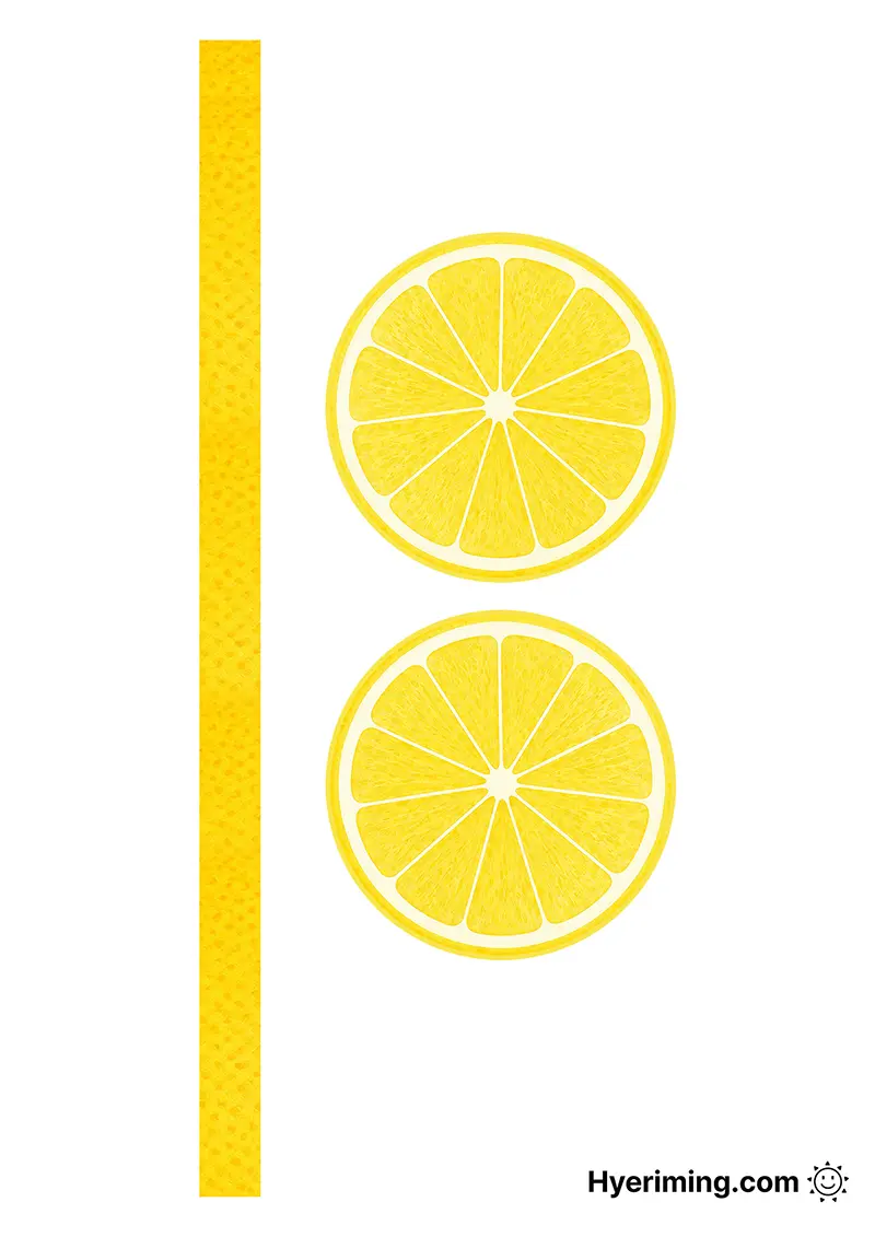 Lemon slice paper squishy printable for kids
