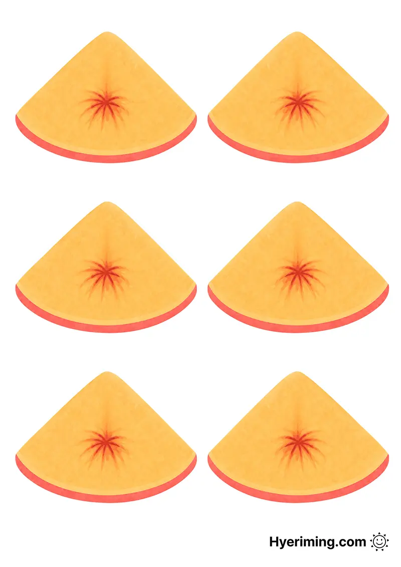 Peach slice paper squishy free printable