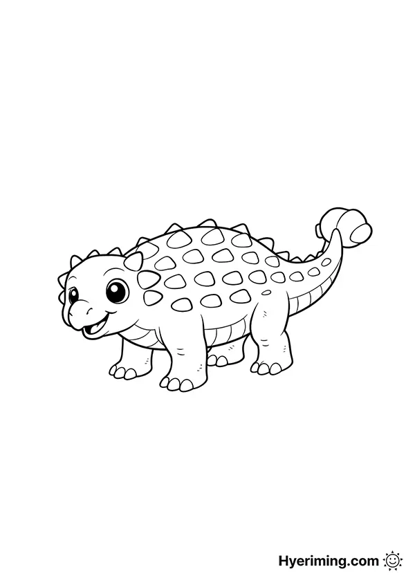Dinosaur Ankylosaurus Coloring