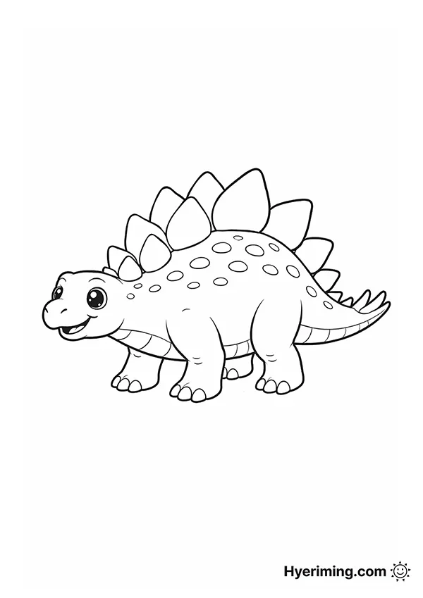 Dinosaur Stegosaurus Coloring