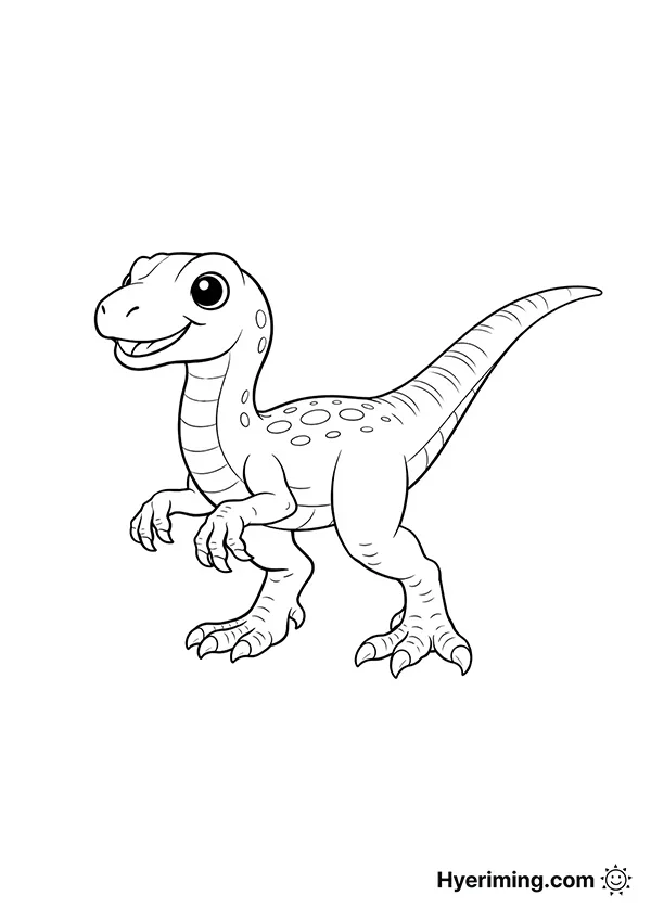 Dinosaur Velociraptor Coloring