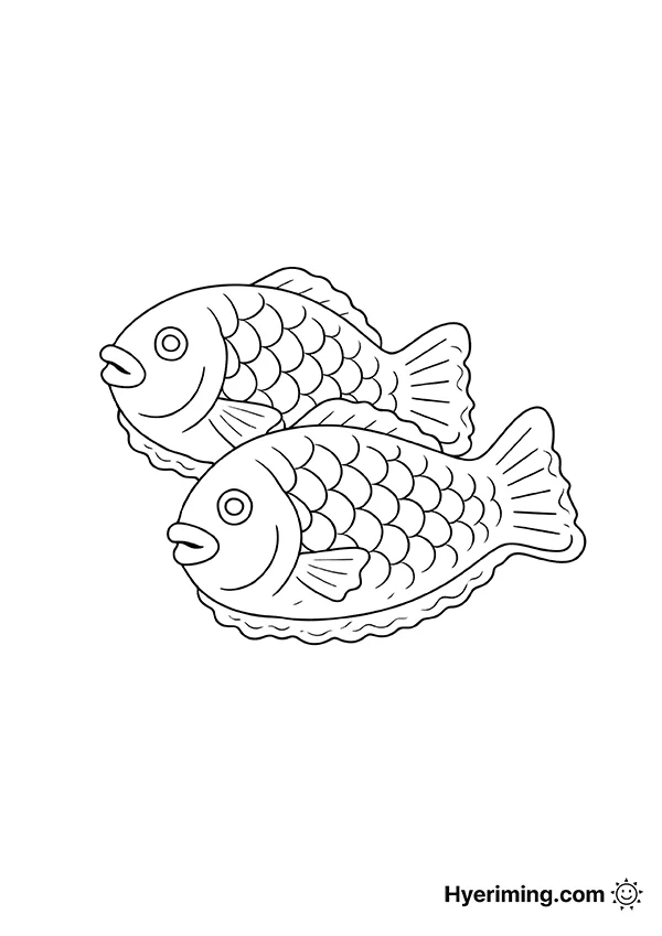Fish Shaped Pastry Coloring