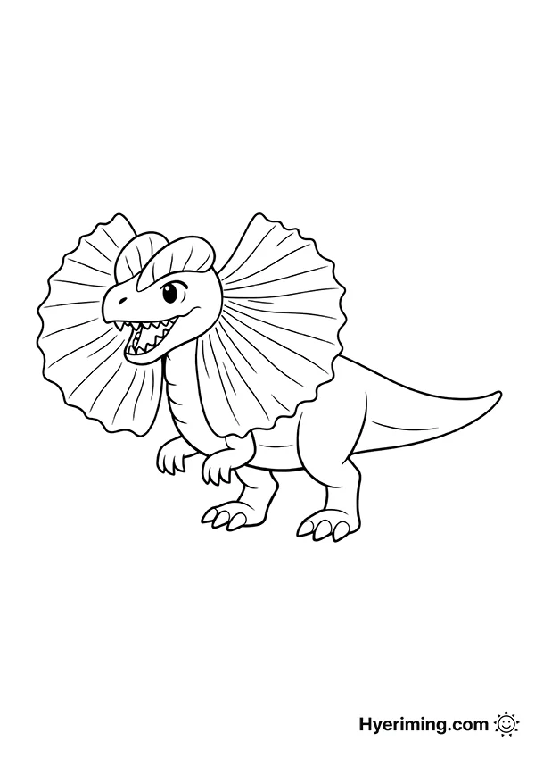 Dinosaur Dilophosaurus Coloring