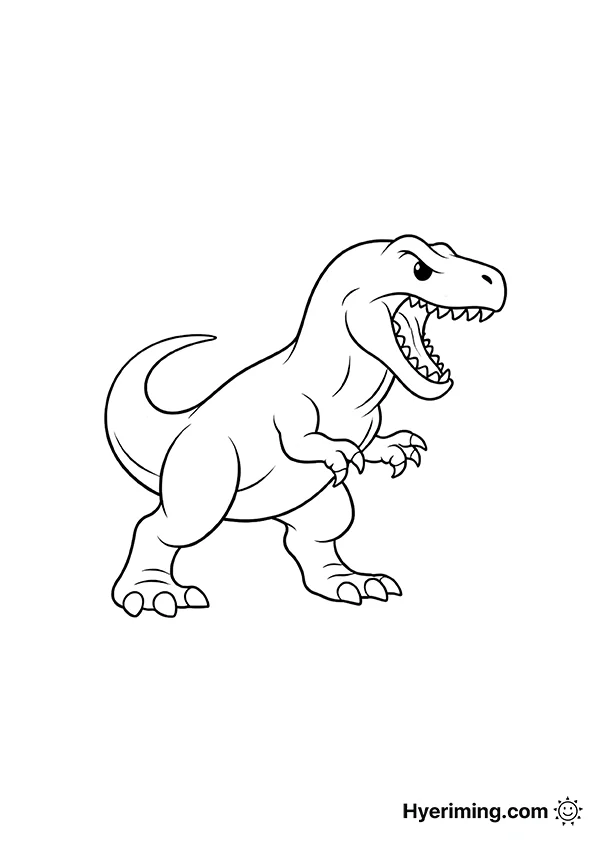 Roaring Tyrannosaurus Coloring