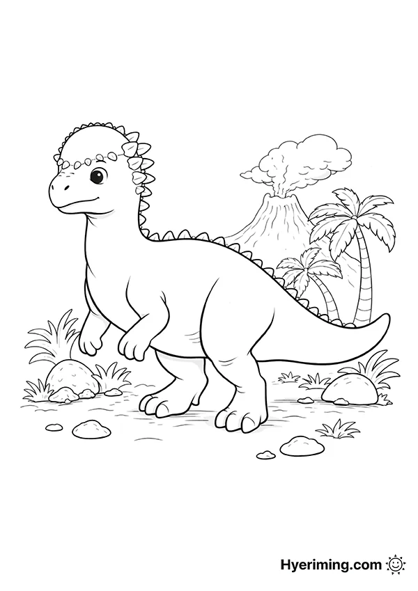 Pachycephalosaurus Coloring