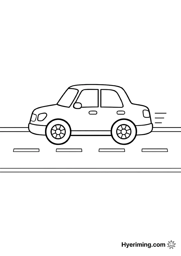 도로 위 자동차 색칠공부 도안