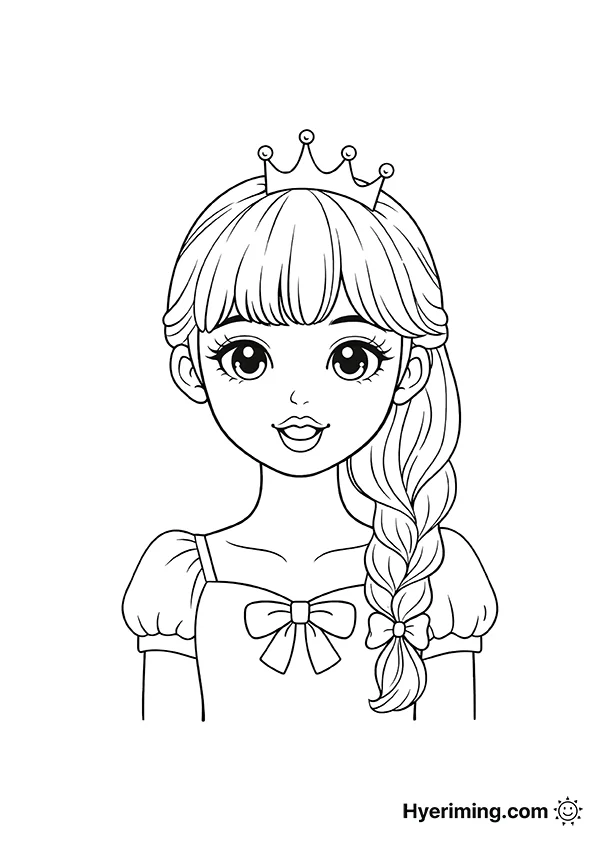 Braided Princess Makeup Coloring