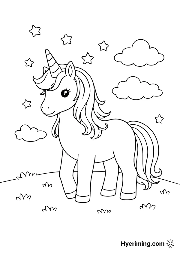 유니콘 색칠공부 도안