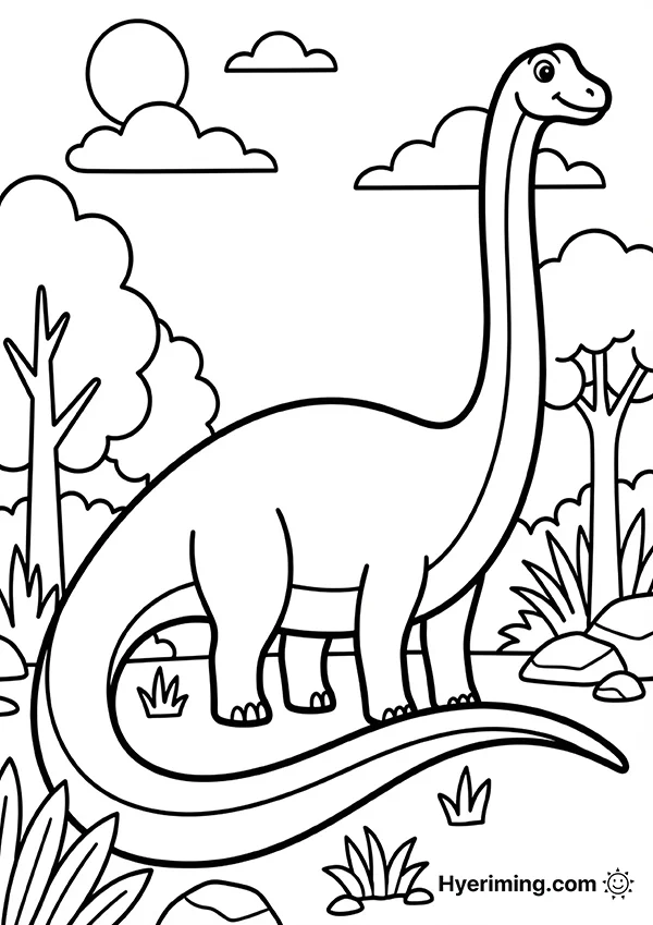 Apatosaurus Coloring Page