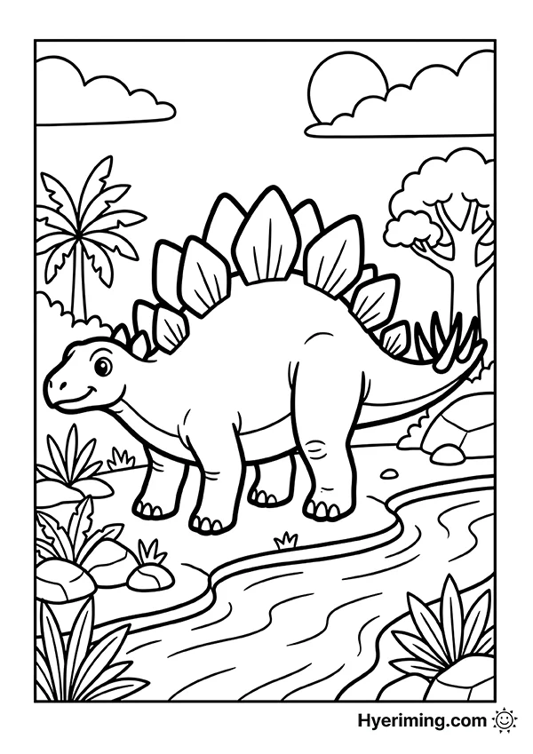 Stegosaurus Coloring Page