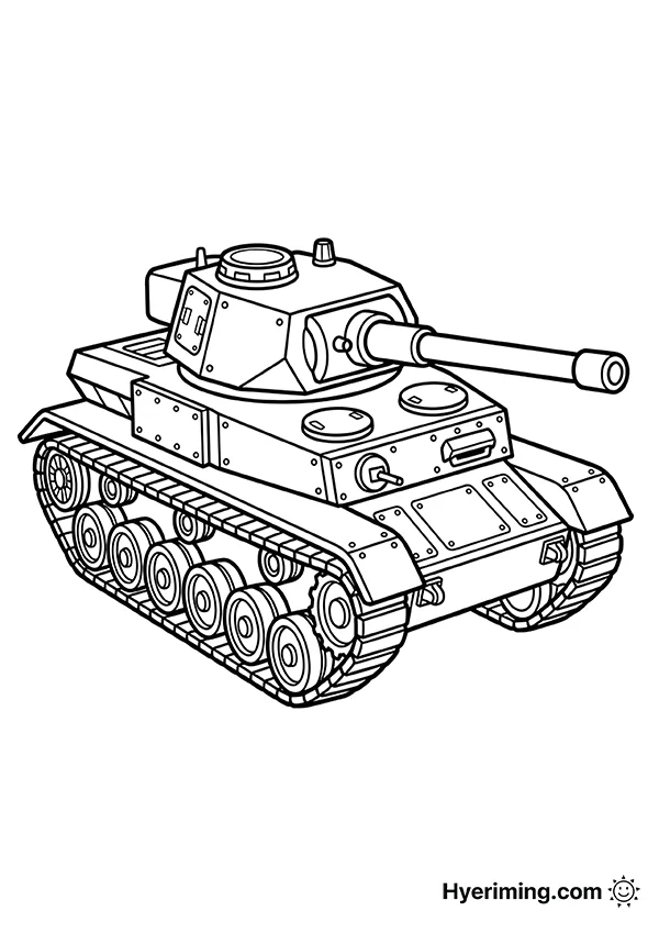 Tank Coloring Page