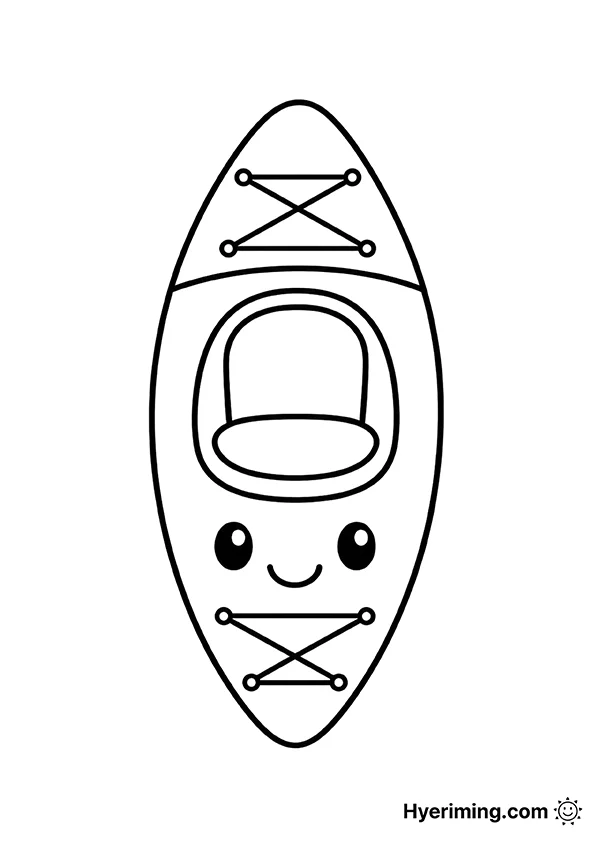 무료 색칠공부 프린트 🛶 카약 도안 물놀이 교통기관 활동지