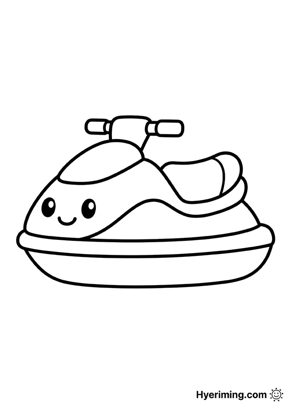 어린이 놀이 무료 도안 🌊 제트스키 색칠공부 수상레저 프린트