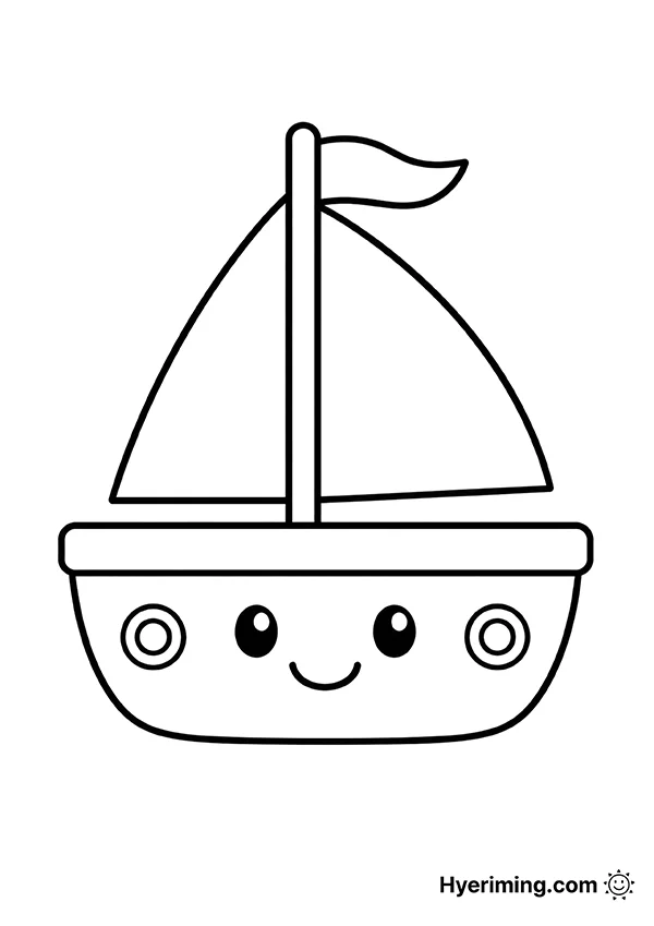 집콕놀이 무료 도안 ⛵ 세일링 보트 색칠공부 바다 놀이자료