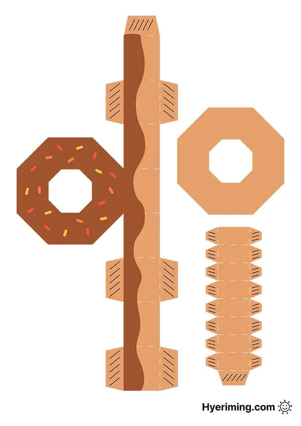 초코 도넛 프린트 크래프트 만들기 도안