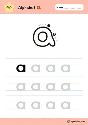 알파벳 소문자 a-z 쓰기