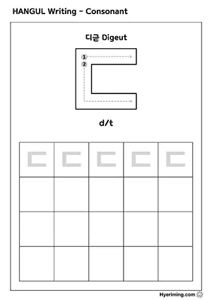 ㄷ Name & Sound