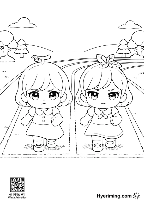 Free Coloring Page 🏃‍♀️ Running Race Animation Coloring