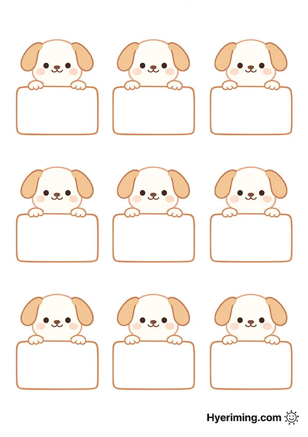 Dog Holding Sign Name Tag