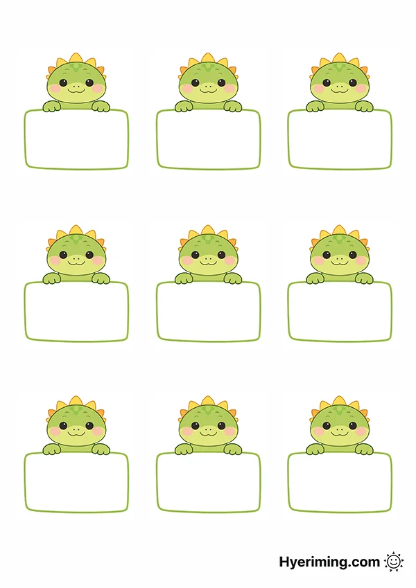 스테고사우루스 큰 이름표 도안