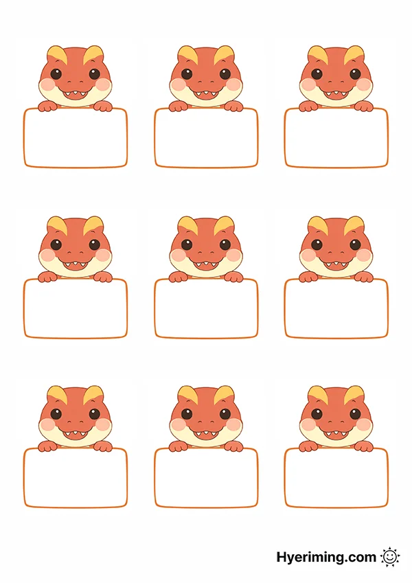 알로사우루스 팻말 네임택 도안