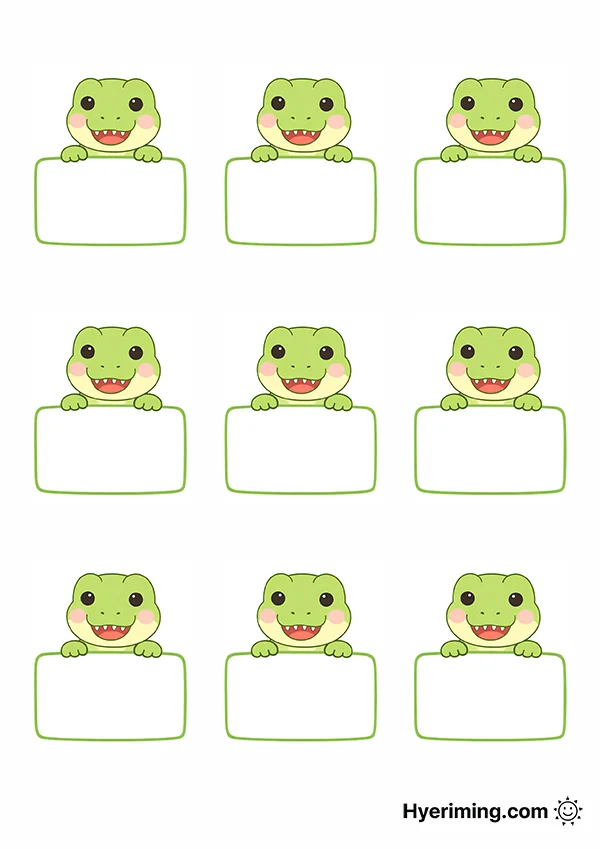 티라노사우루스 팻말 이름표 도안