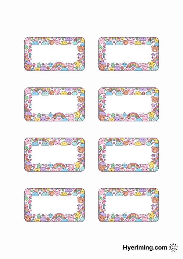 Forest Animal Friends Name Tag