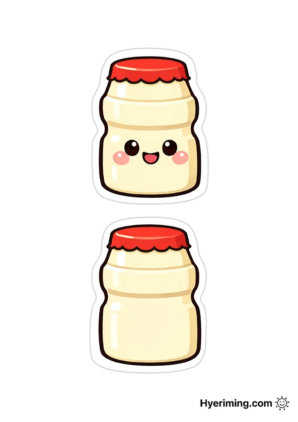 요구르트 종이 스퀴시 도안