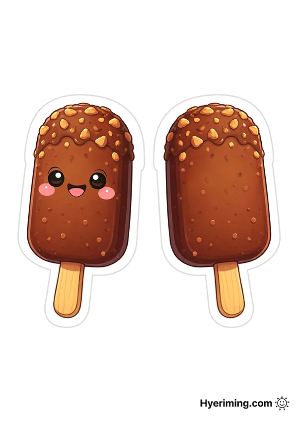 초코 아이스크림 종이 스퀴시 도안