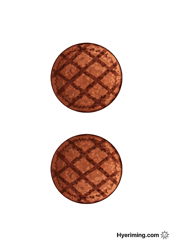 햄버거 패티 종이 스퀴시 도안