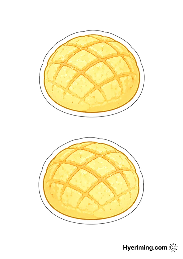무료 종이스퀴시 도안 🍈 멜론빵 만들기 프린트 베이커리 놀이