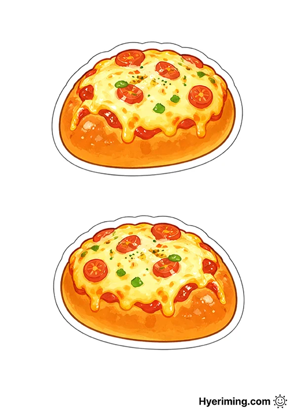 무료 종이스퀴시 도안 🍕 피자빵 만들기 프린트 베이커리 놀이