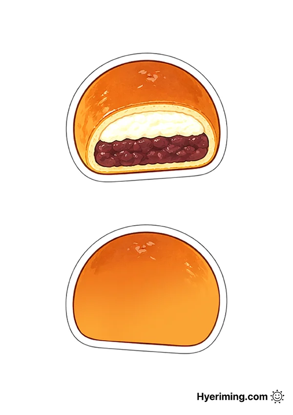 무료 종이스퀴시 만들기 🫘 단팥크림빵 도안 프린트 디저트 놀이