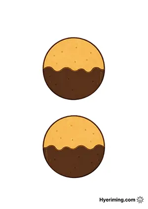 무료 종이스퀴시 도안 🍪 반반 초코 쿠키 만들기 프린트 디저트 놀이